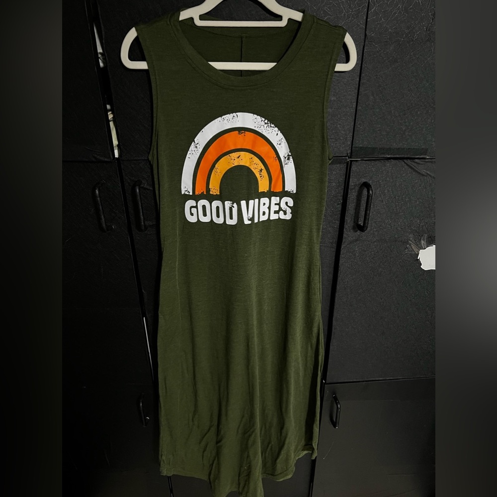 Good vibes summer casual maxi sleeveless dress